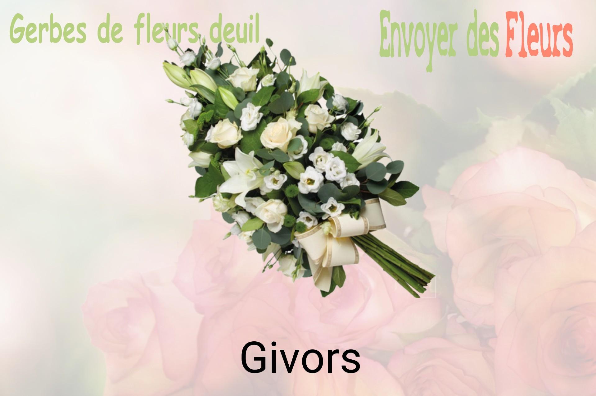 Gerbe de fleurs de deuil livrée à Givors
